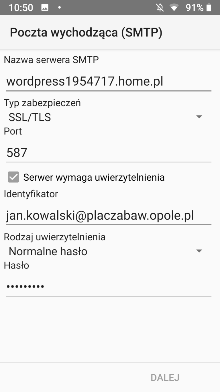 Konfiguracja Poczty Home Pl W Aplikacji Onet Poczta Android Pomoc