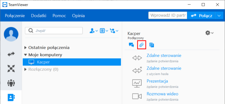 Jak Wys A Pliki Podczas Po Czenia Zdalnego Przez Teamviewer Pomoc