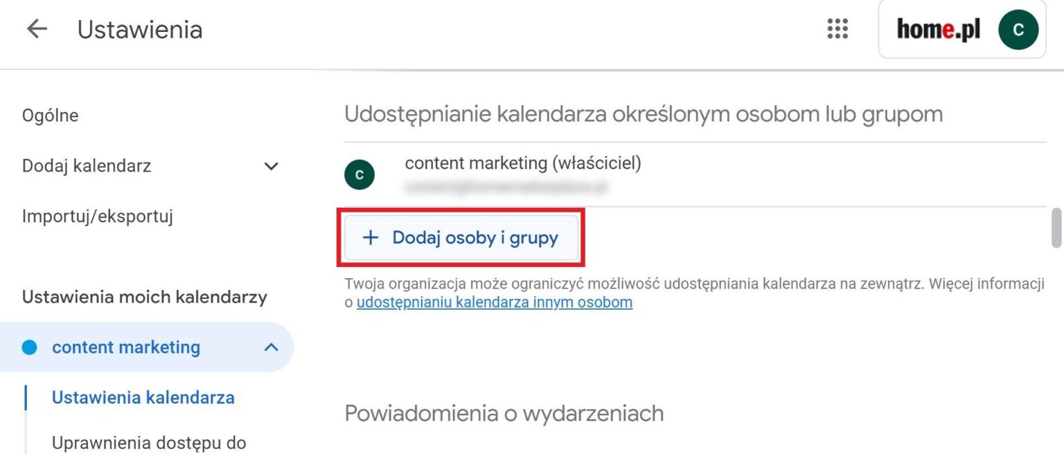 Jak Udost Pni Kalendarz Google Pomoc Home Pl