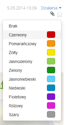 Poczta home.pl - Skrzynka odbiorcza - Wiadomość e-mail - Oznacz wiadomość odpowiednim kolorem