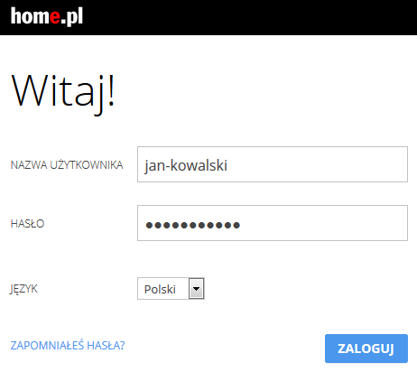 Panel Klienta - Formularz logowania Panel Klienta - Okno logowania do panelu administracyjnego - Zaloguj się