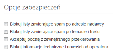 Kiedy opcja „Akceptuj pocztę z zewnętrznego przekierowania” może zostać włączona?