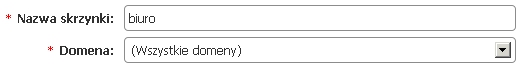Panel klienta - Usługi - Lista usług - Konfiguracja usług - Skrzynki e-mail - Konto przypisane do wszystkich domen Panel klienta - Usługi - Lista usług - Konfiguracja usług - Skrzynki e-mail - Uzupełnij dane w formularzu Konta przypisanego do wszystkich domen