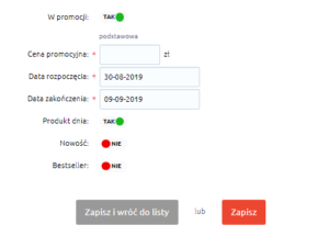 Promocje na produkty
