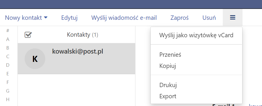 Przenoszenie kontaktu poczta.home.pl