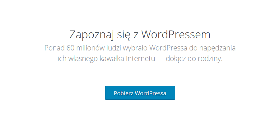 WordPress - Paczka instalacyjna WordPress - Pobierz archiwum z plikami WordPressa