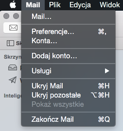 iOS (MacBook) - Mail - Wybierz opcje Dodaj konto