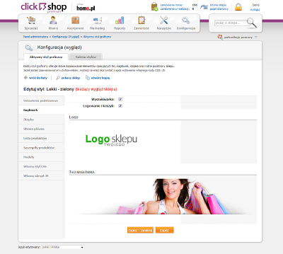 eSklep - Konfiguracja (wygląd) - Podstawowa modyfikacja wyglądu sklepu - Logo sklepu
