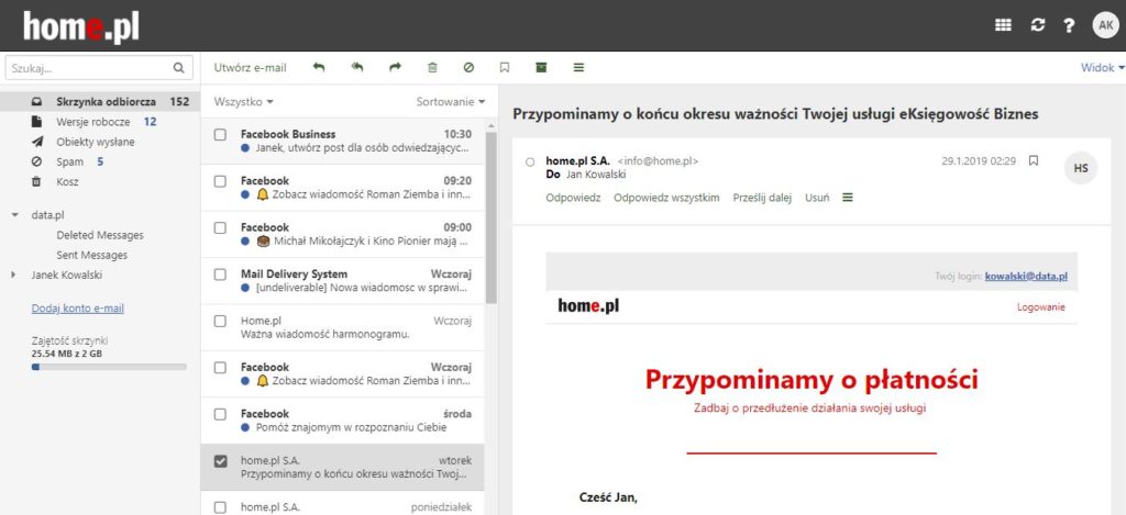 Czym jest Poczta home.pl (tzw. webmail)?