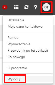 Poczta home.pl - Konto - Aby się wylogować kliknij opcję Wyloguj
