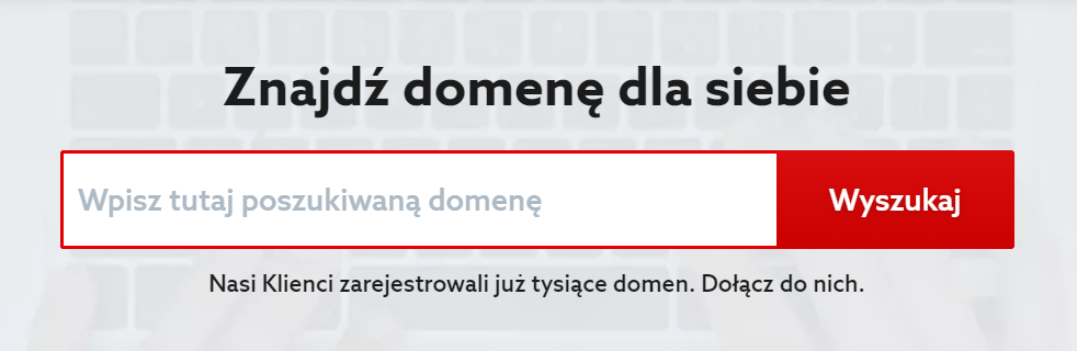 Domeny w home.pl - Wyszukiwarka wolnych nazw domen - Znajdź domenę dla siebie