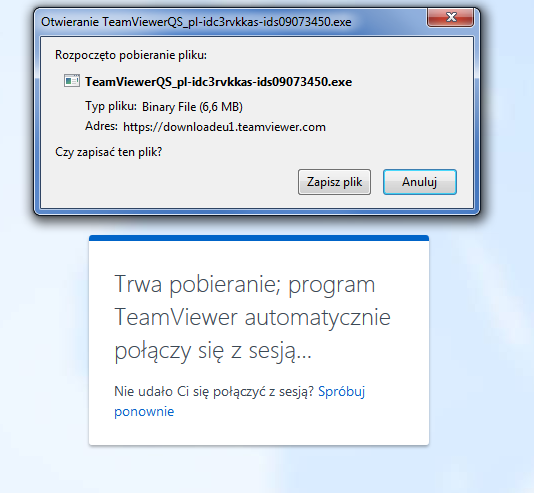 TeamViewer - Uruchom łącze i pobierz aplikacje