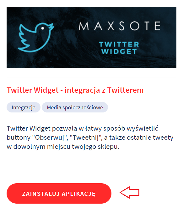 Aplikacja: Twitter Widget – integracja z Twitterem