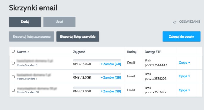 Jak usunąć skrzynkę e-mail (Poczta Standard i Poczta Pro)