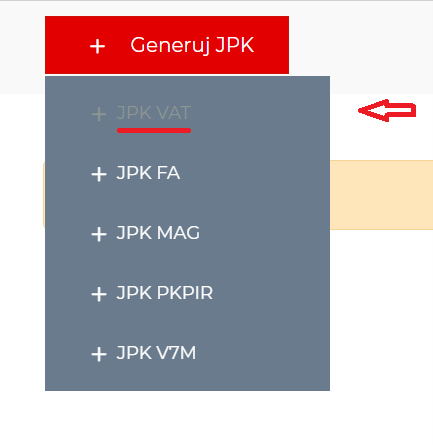 Generuj JPK - JPK VAT eKsięgowość
