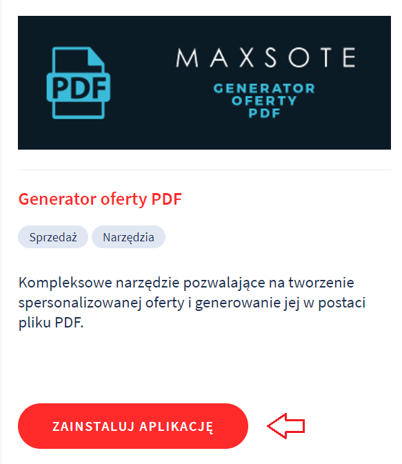Generator oferty PDF