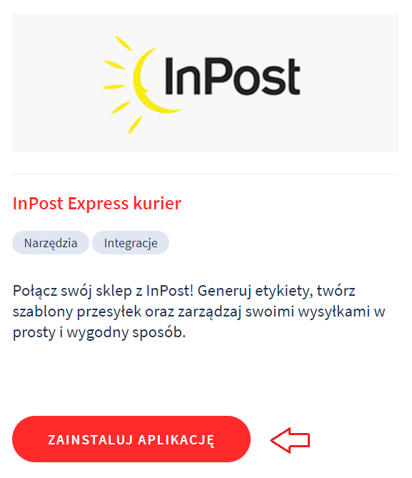 Aplikacja: Integracja z kurierem Inpost Express
