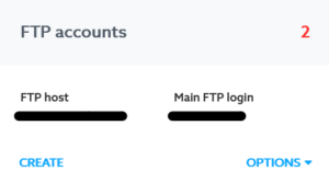 FTP accounts - FTP access