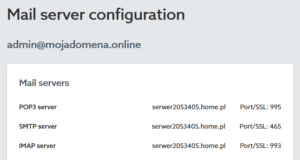 Mail server configuration