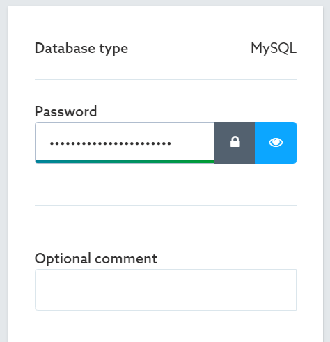 Change password to database SQL. 