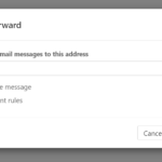 Automatic forwarding of incoming email to another e-mail address.