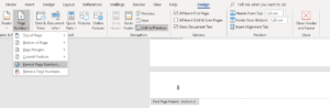 Page Number > Format Page Numbers