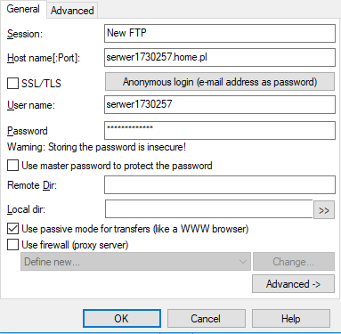 How to set up an FTP connection in Total Commander.