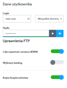 How to create a new FTP server user.
