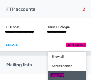 Upload files to FTP - logging in to the server
