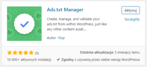 Dodawanie pliku ads.txt do CMS WordPress