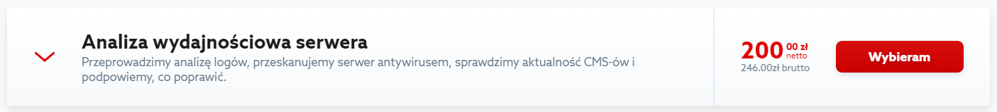 Usługi informatyczne - analiza wydajnościowa serwera w home.pl