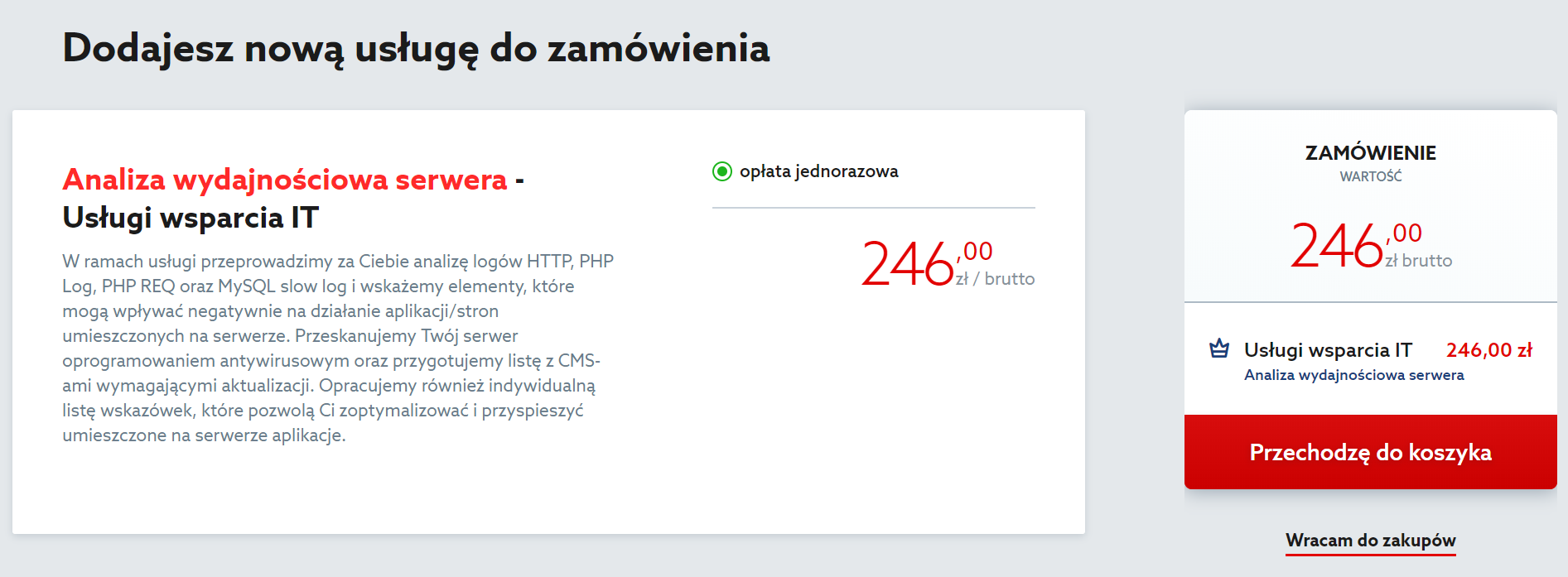 Zamów analizę wydajnościową Twojego serwera w home.pl