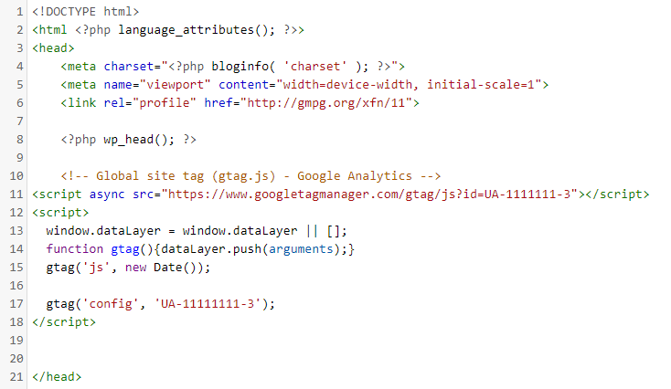 CMS WordPress - Dodawanie kodu śledzenia Google Analytics w szablonie strony