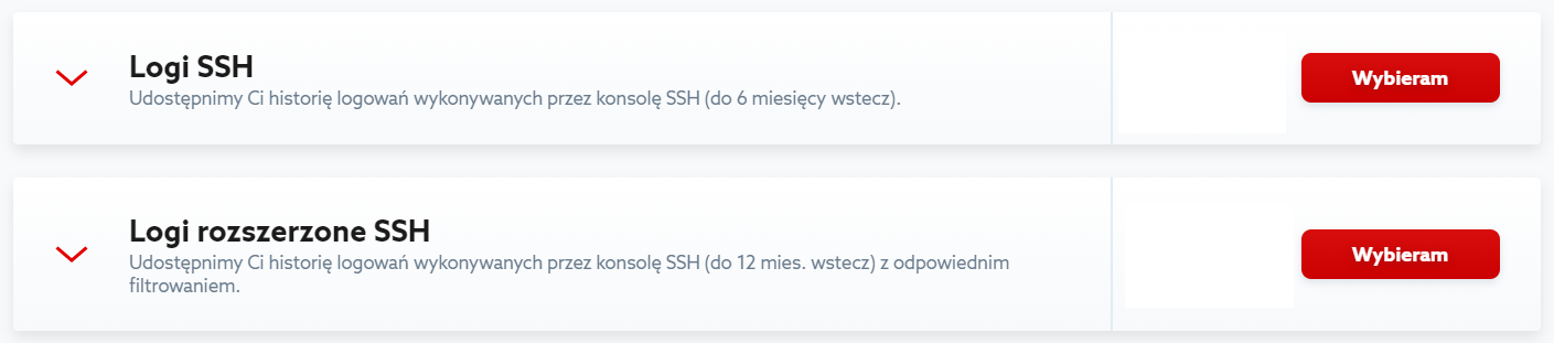 Logi SSH oraz Rozszerzone logi SSH