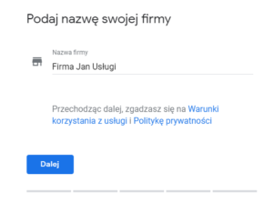 Google Business - Zarządzanie moją firmy w sieci Google