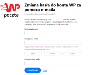 Zmiana hasła do poczty WP.pl
