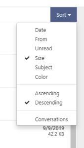 How do you sort emails?
