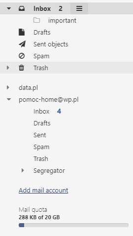 Jak dodać zewnętrzne konto e-mail dla WP.pl do Poczty home.pl?