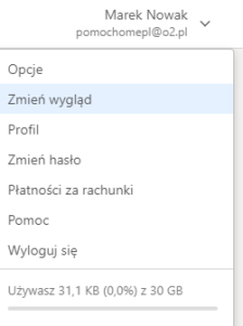 Ustawienia hasła w panelu konta o2.pl