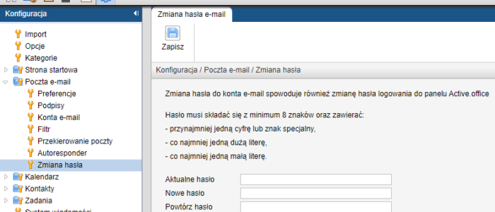 Zmiana ustawień active.office