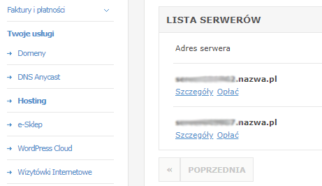 Panel klienta nazwa.pl - kliknij: Szczegóły przy hostingu, na którym znajdują się skrzynki e-mail.