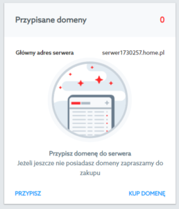 Przypisz domene do usługi serwera