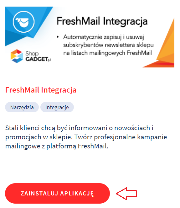 FreshMail Integracja