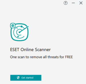 Pierwsze skanowanie ESET Online Scaner