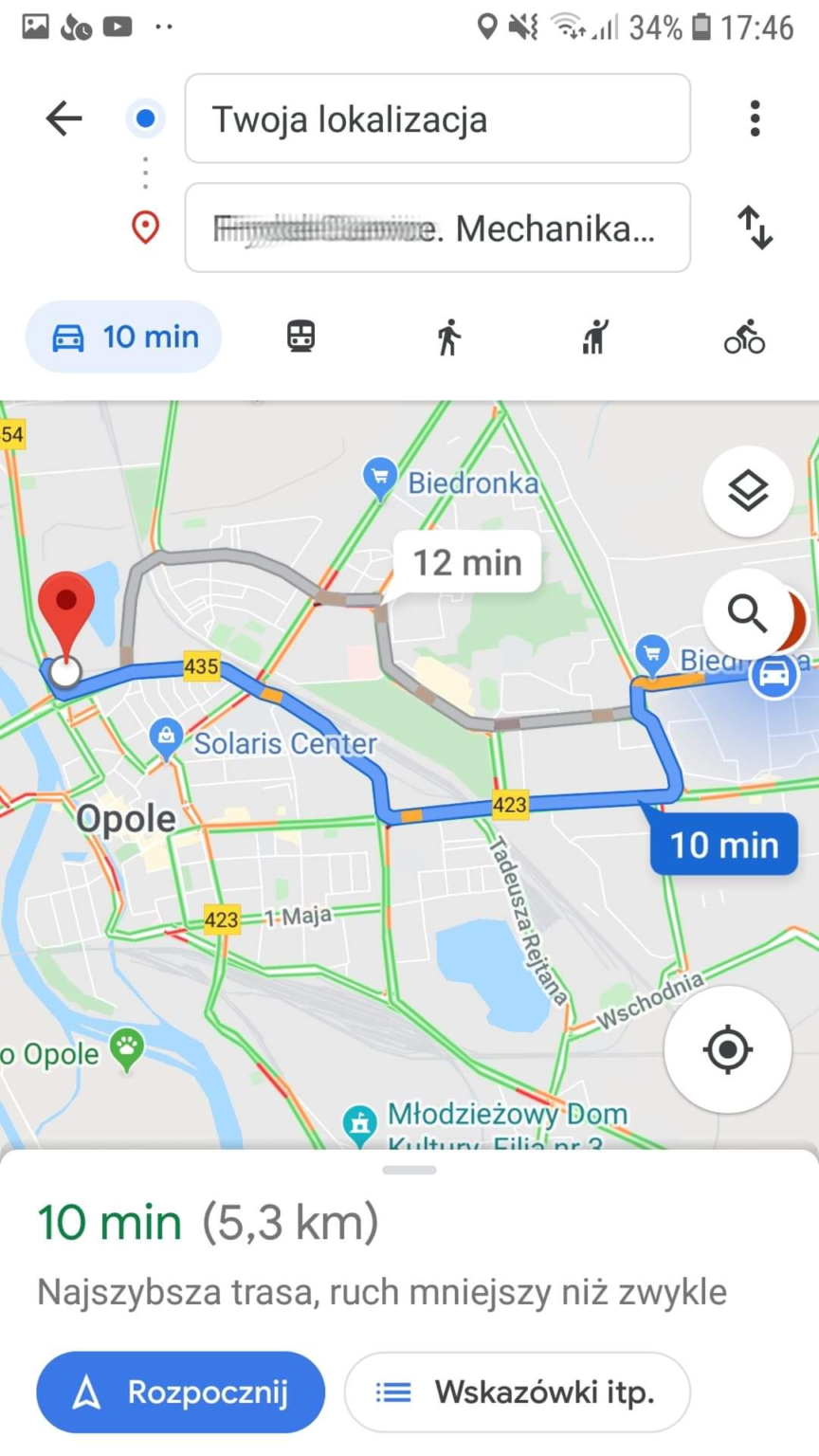 Mapa Google wyznaczanie trasy dojazdu » Pomoc home.pl