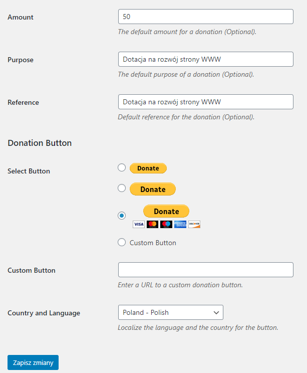 Konfiguracja płatności PayPal - nowy widget na stronę WWW