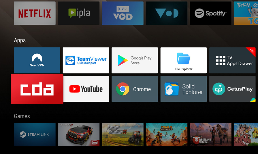 CDA Premium na Android TV pozwala oglądać filmy i seriale od razu na telewizorze