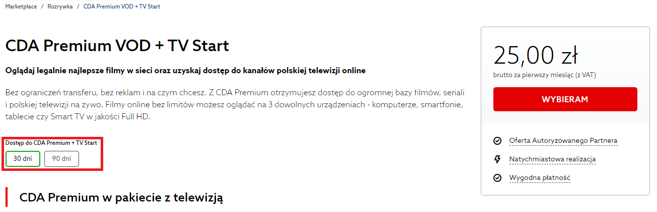 Jak zamówić CDA.pl Premium w home.pl?