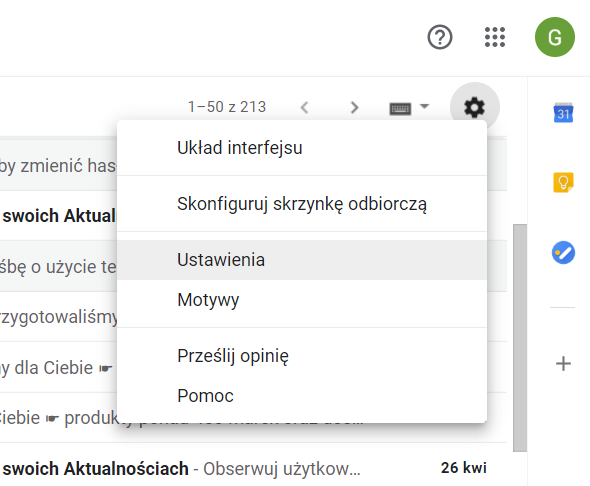 Konfiguracja zewnętrznej skrzynki e-mail w poczcie Gmail