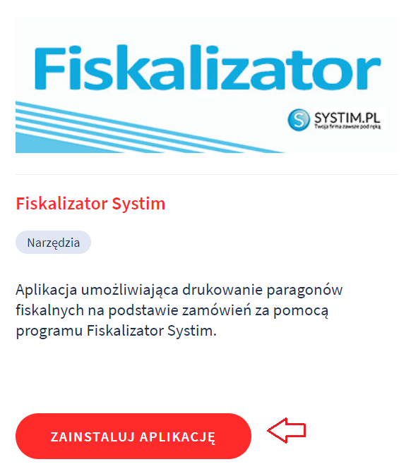 Instalacja aplikacji Fiskalizator w eSklepie